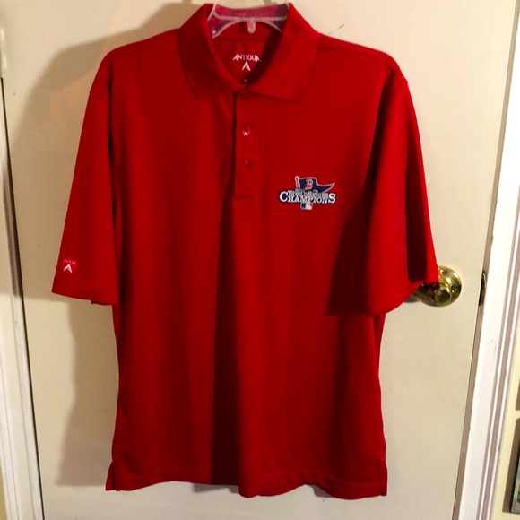 Boston Red Sox MLB Antigua 2013 World Series Champions Polo Shirt Men’s Medium - Picture 1 of 7
